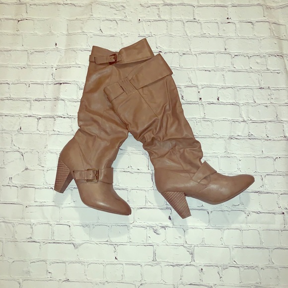 Rampage Shoes - 2/$20 or 3/$25 Taupe Heeled Boots Sz 9